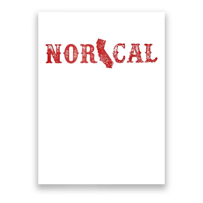 NOR CAL Retro Style California Poster