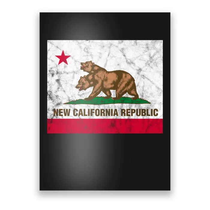 New California Republic Ncr Flag State Distressed Poster