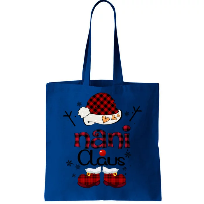 Nani Claus Red Plaid Gift Grandma Gift Tote Bag