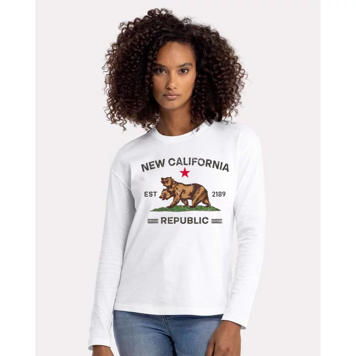 New California Republic Ncr Womens Cotton Relaxed Long Sleeve T-Shirt