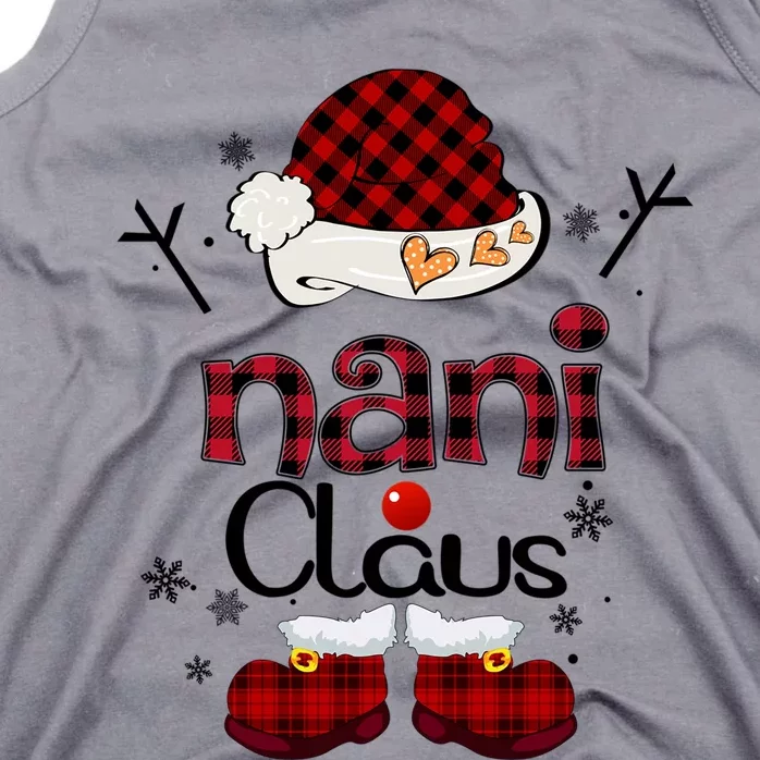 Nani Claus Red Plaid Grandma Gift Tank Top