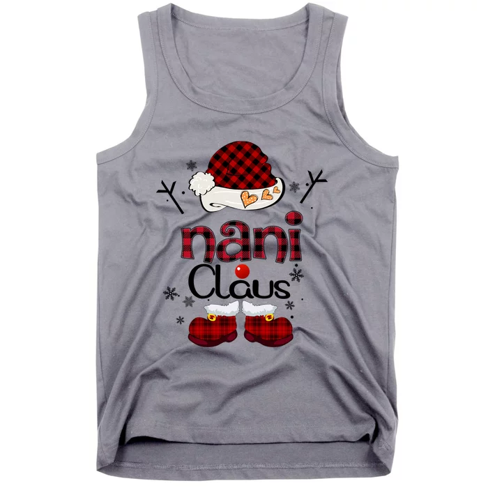 Nani Claus Red Plaid Grandma Gift Tank Top