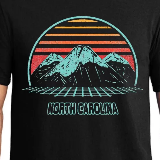 North Carolina Retro Mountain Hiking 80s Style Pajama Set