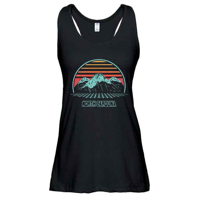 North Carolina Retro Mountain Hiking 80s Style Ladies Essential Flowy Tank