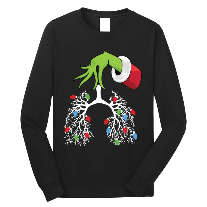 Nurse Christmas Respiratory Therapist Long Sleeve Shirt