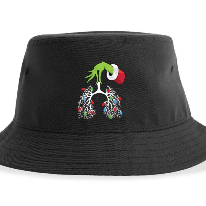 Nurse Christmas Respiratory Therapist Sustainable Bucket Hat