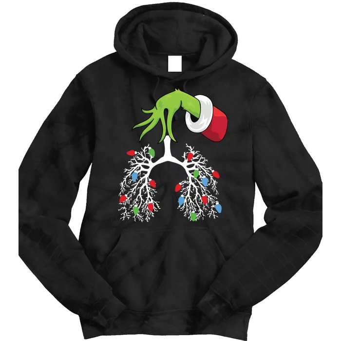 Nurse Christmas Respiratory Therapist Tie Dye Hoodie