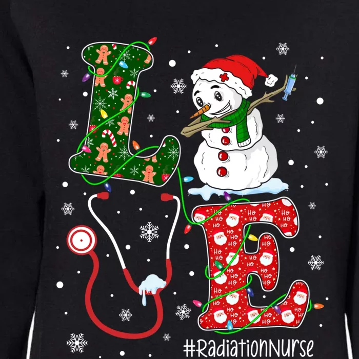 Nursing Christmas Santa Reindeer Love Radiology Nurse Life Cute Gift Womens California Wash Sweatshirt