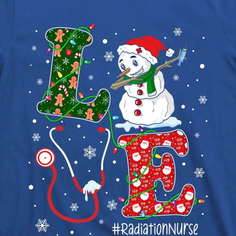 Nursing Christmas Santa Reindeer Love Radiology Nurse Life Cute Gift T-Shirt