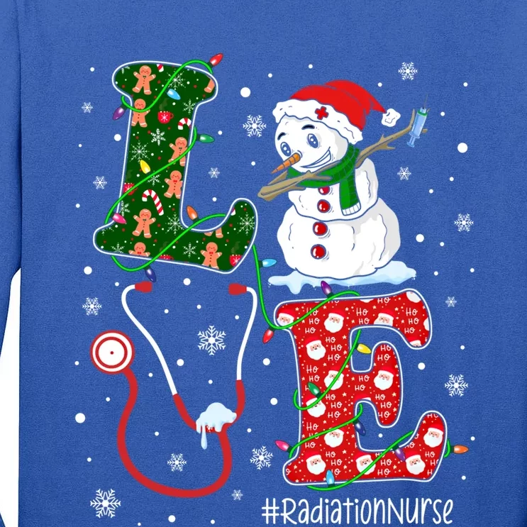 Nursing Christmas Santa Reindeer Love Radiology Nurse Life Cute Gift Tall Long Sleeve T-Shirt