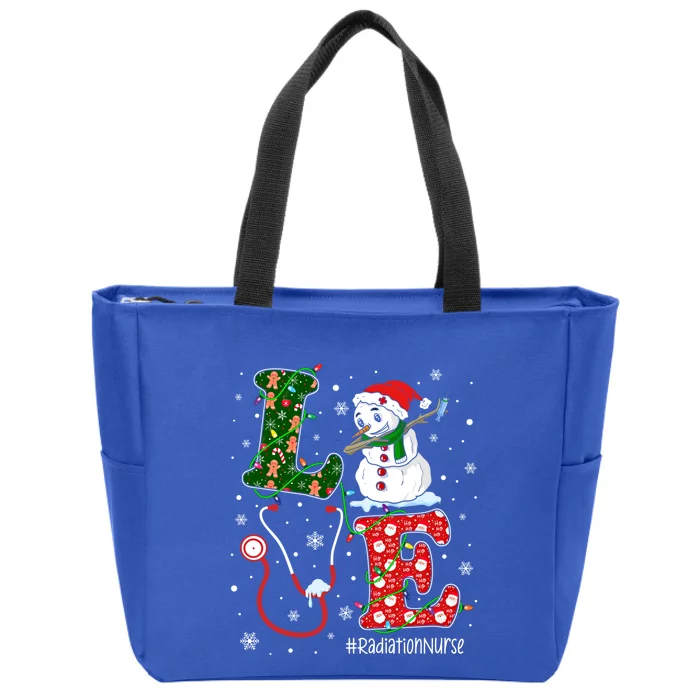 Nursing Christmas Santa Reindeer Love Radiology Nurse Life Cute Gift Zip Tote Bag