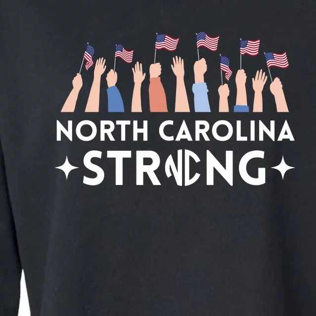 North Carolina Strong Support Nc Flag Cropped Pullover Crew