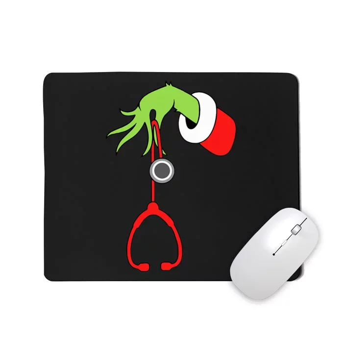 Nurse Christmas Stethoscope Nurses Pajamas PJs Mousepad