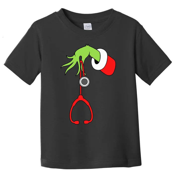 Nurse Christmas Stethoscope Nurses Pajamas PJs Toddler T-Shirt