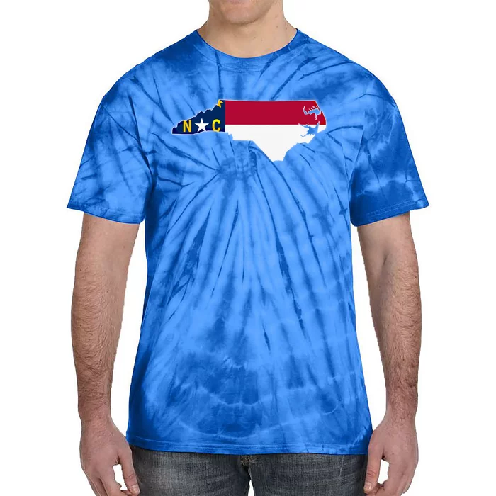 North Carolina State Map North Carolina Nc Flag Roots Gift Tie-Dye T-Shirt