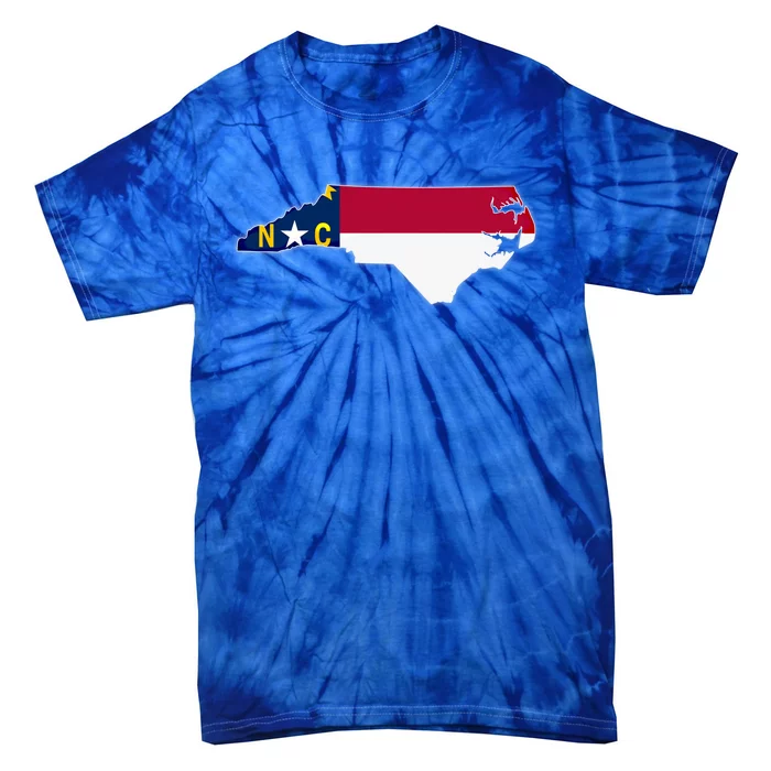 North Carolina State Map North Carolina Nc Flag Roots Gift Tie-Dye T-Shirt