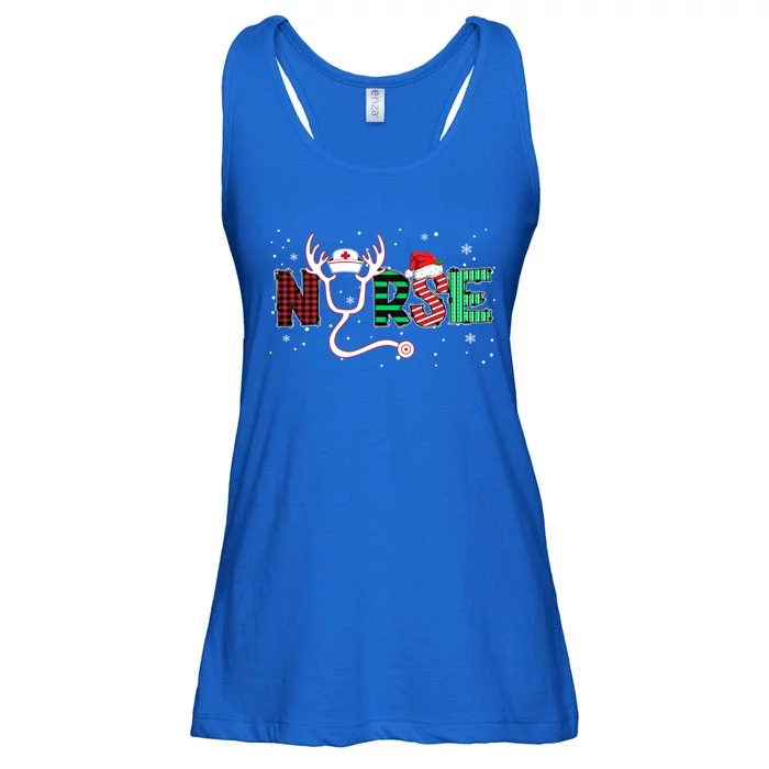 Nurse Christmas Stethoscope Nurses Xmas Scrub Top Meaningful Gift Ladies Essential Flowy Tank