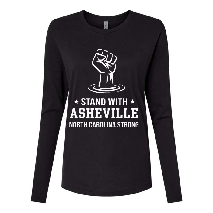 North Carolina Strong Asheville Nc Stand With Asheville 2024 Womens Cotton Relaxed Long Sleeve T-Shirt