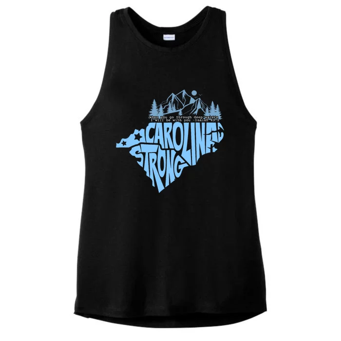 North Carolina Stronger Together Ladies Tri-Blend Wicking Tank