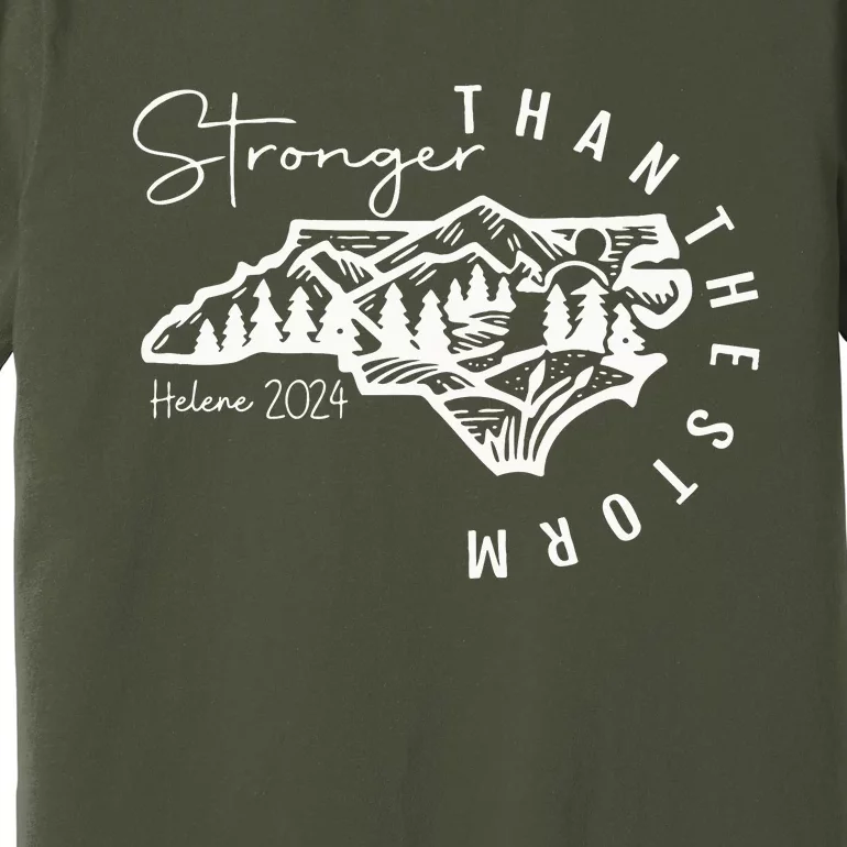 North Carolina Strong Hurricane Helene Flooding Fundraise Premium T-Shirt