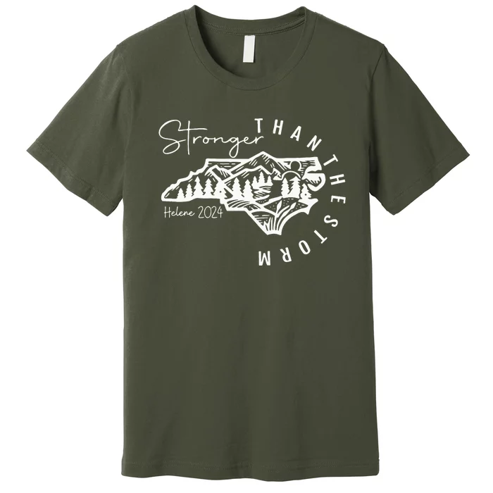 North Carolina Strong Hurricane Helene Flooding Fundraise Premium T-Shirt