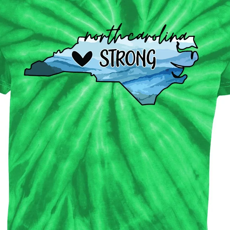 North Carolina Strong Western Nc Hurricane Kids Tie-Dye T-Shirt