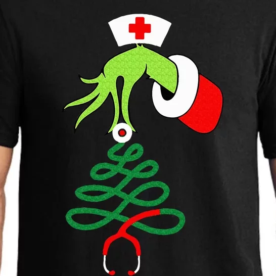 Nurse Christmas Stethoscope Nurses Xmas Pajama Set