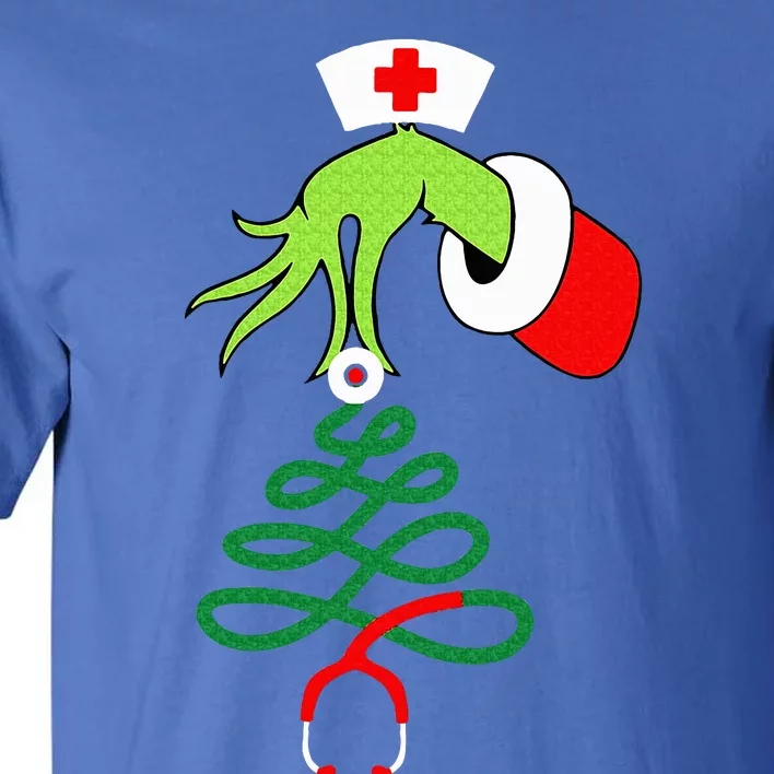 Nurse Christmas Stethoscope Nurses Xmas Tall T-Shirt