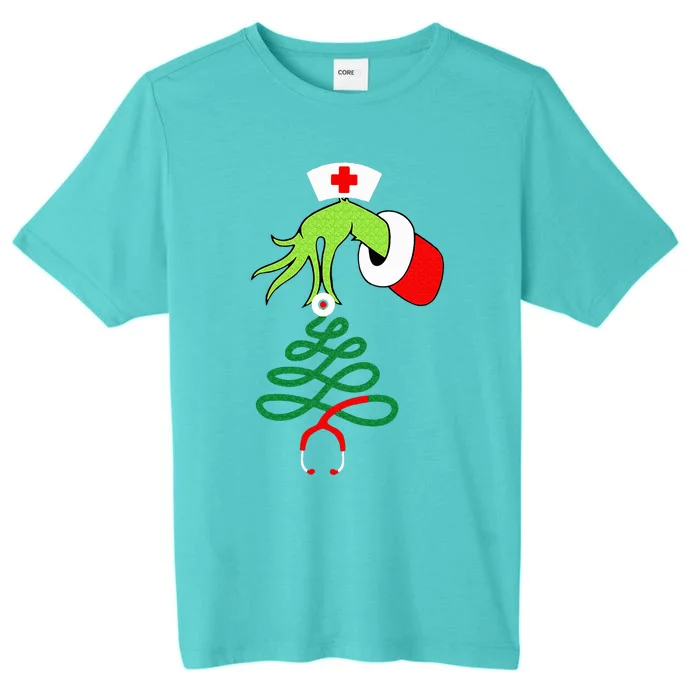 Nurse Christmas Stethoscope Nurses Xmas ChromaSoft Performance T-Shirt