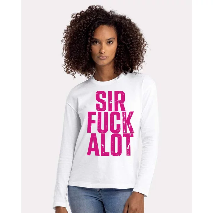 Nle Choppa Sir Fuck Alot Womens Cotton Relaxed Long Sleeve T-Shirt