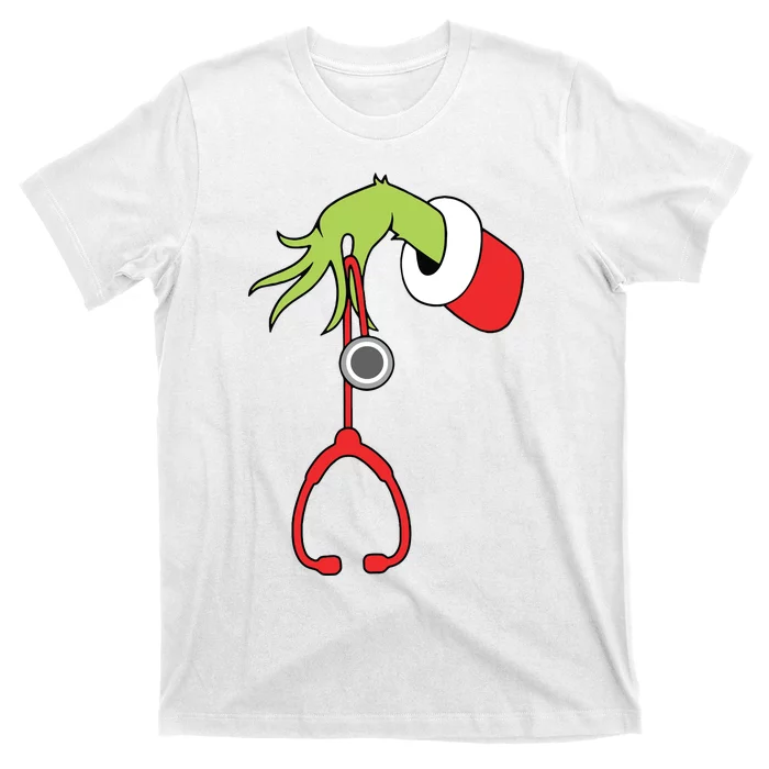 Nurse Christmas Stethoscope Nurses Xmas Pajamas Pjs Women T-Shirt