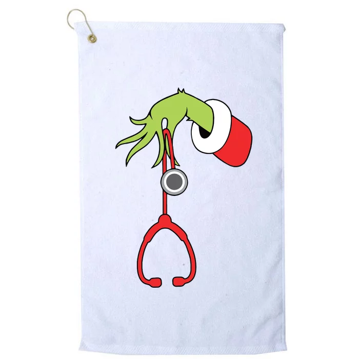 Nurse Christmas Stethoscope Nurses Xmas Pajamas Pjs Women Platinum Collection Golf Towel