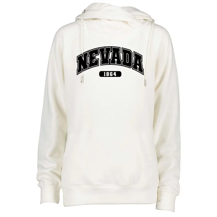 Nevada Collegiate Style 1864 Womens Funnel Neck Pullover Hood