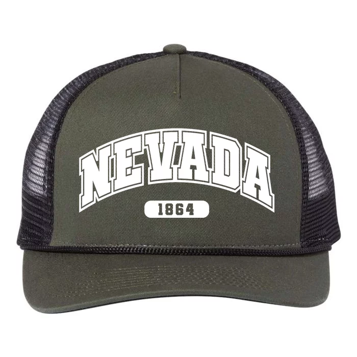 Nevada Collegiate Style 1864 Retro Rope Trucker Hat Cap