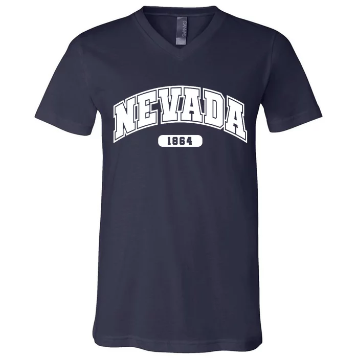 Nevada Collegiate Style 1864 V-Neck T-Shirt