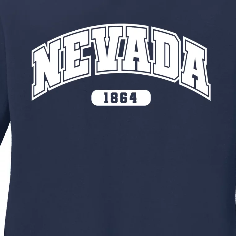 Nevada Collegiate Style 1864 Ladies Long Sleeve Shirt