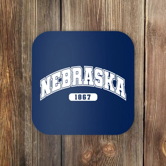 Nebraska Collegiate Style 1867 Coaster