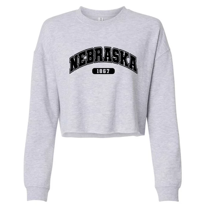 Nebraska Collegiate Style 1867 Cropped Pullover Crew