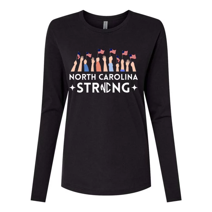 North Carolina Strong Support Nc Flag Womens Cotton Relaxed Long Sleeve T-Shirt