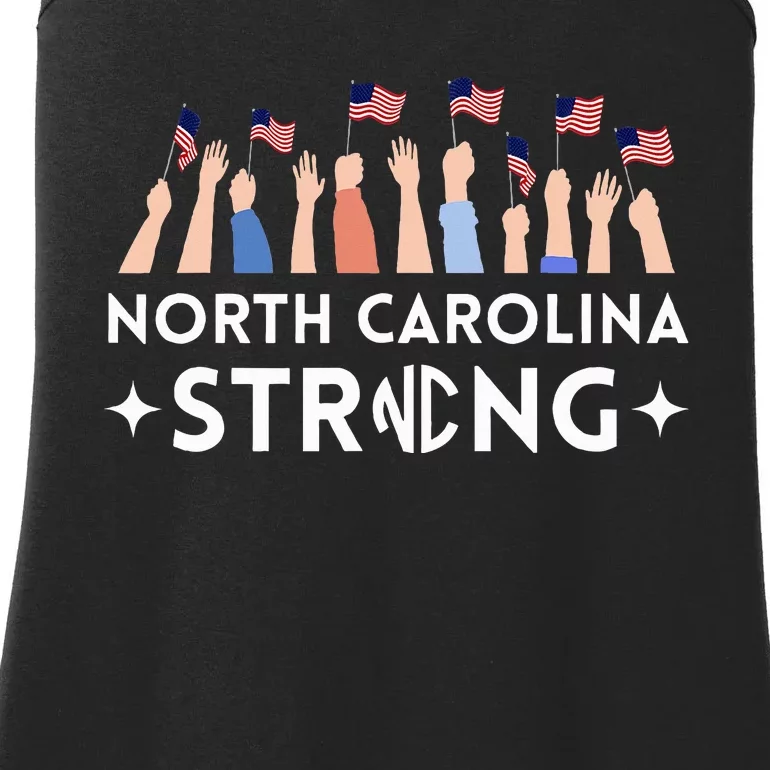 North Carolina Strong Support Nc Flag Ladies Essential Tank