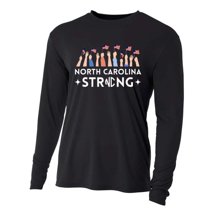 North Carolina Strong Support Nc Flag Cooling Performance Long Sleeve Crew