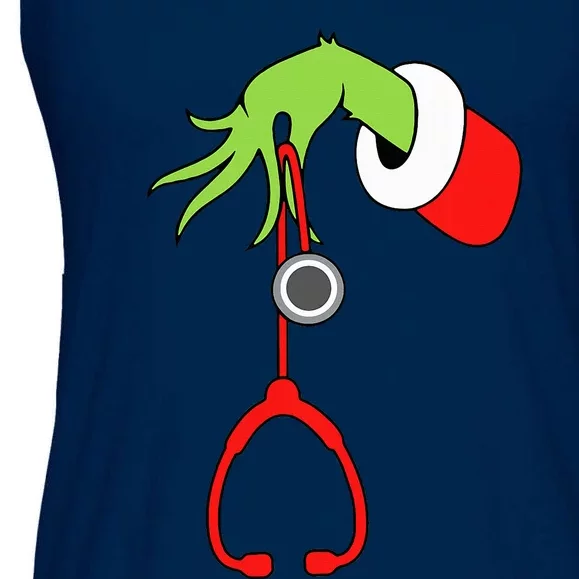 Nurse Christmas Stethoscope Nurses Xmas Pajamas Pjs Ladies Essential Flowy Tank