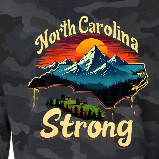 North Carolina Strong Strong Nc State Support Cropped Pullover Crew