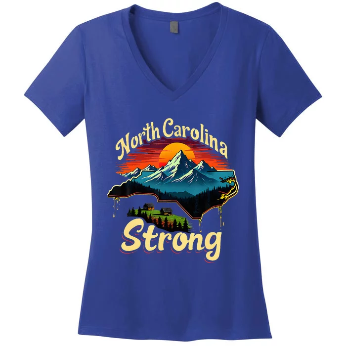 North Carolina Strong Strong Nc State Support Women's V-Neck T-Shirt