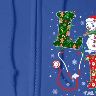 Nurse Christmas Santa Reindeer Love Registered Nurse Life Meaningful Gift Full Zip Hoodie