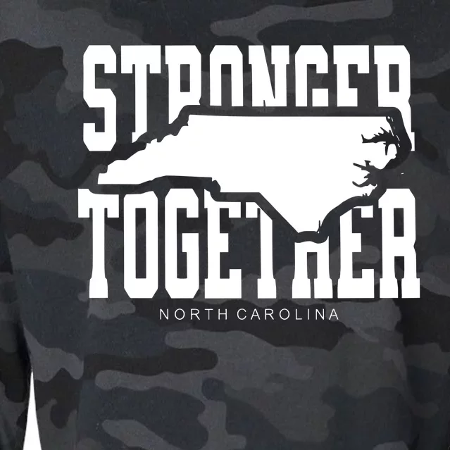 North Carolina Stronger Together Hurricane Helene Map Cropped Pullover Crew