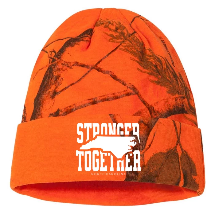 North Carolina Stronger Together Hurricane Helene Map Kati - 12in Camo Beanie