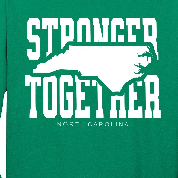 North Carolina Stronger Together Hurricane Helene Map Long Sleeve Shirt