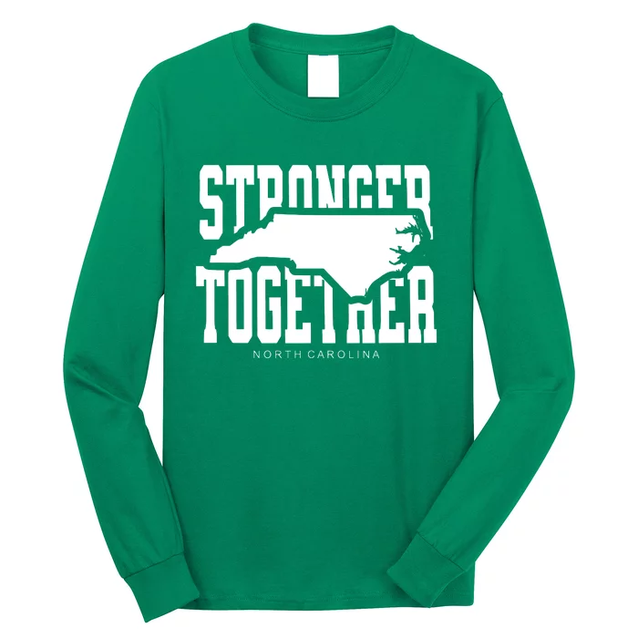 North Carolina Stronger Together Hurricane Helene Map Long Sleeve Shirt