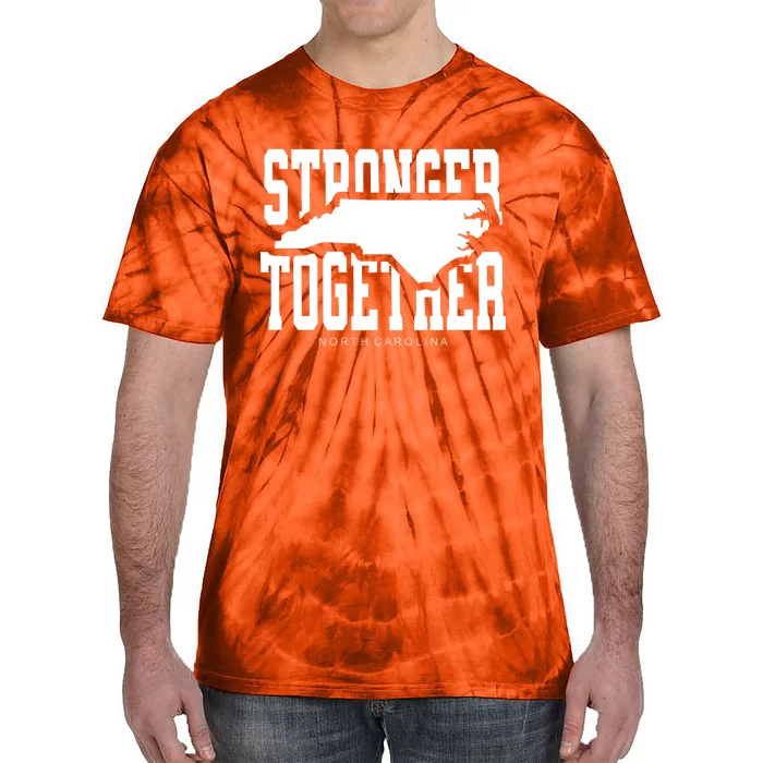 North Carolina Stronger Together Hurricane Helene Map Tie-Dye T-Shirt